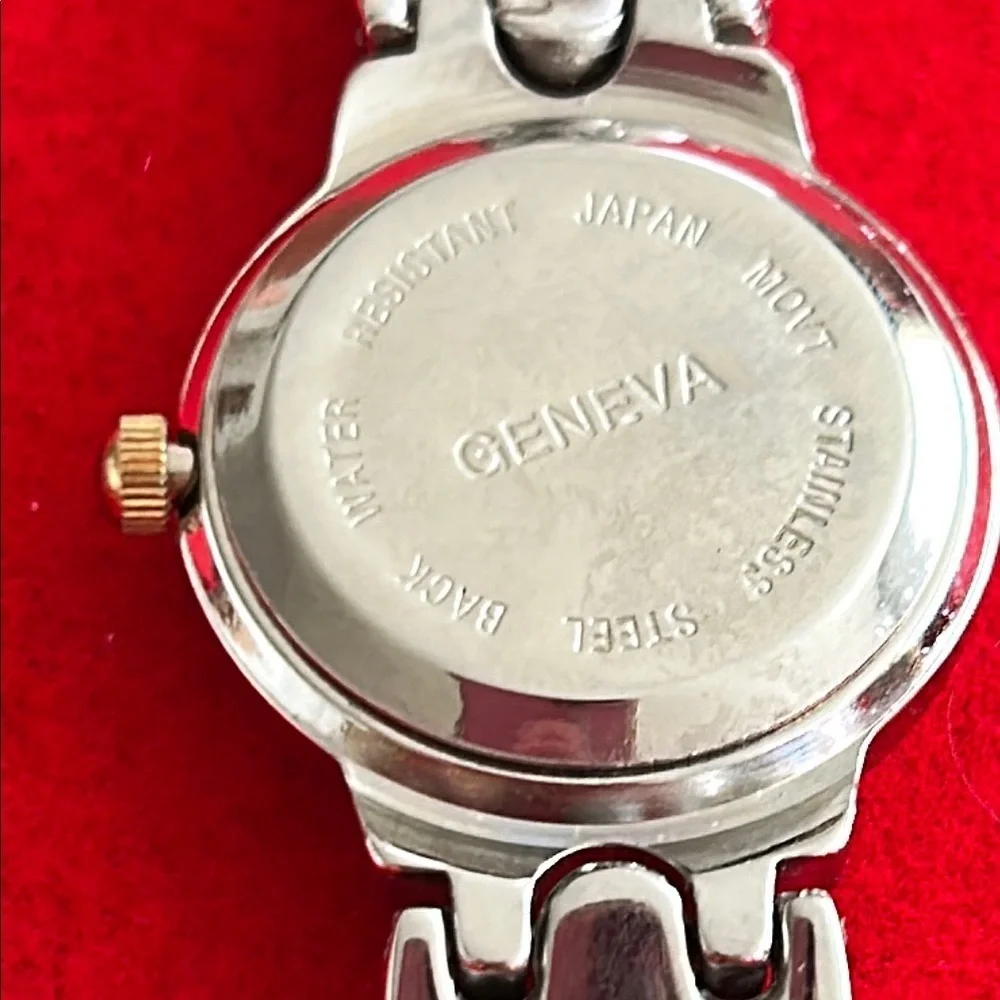 Geneva Silver and Gold Quartz Watch